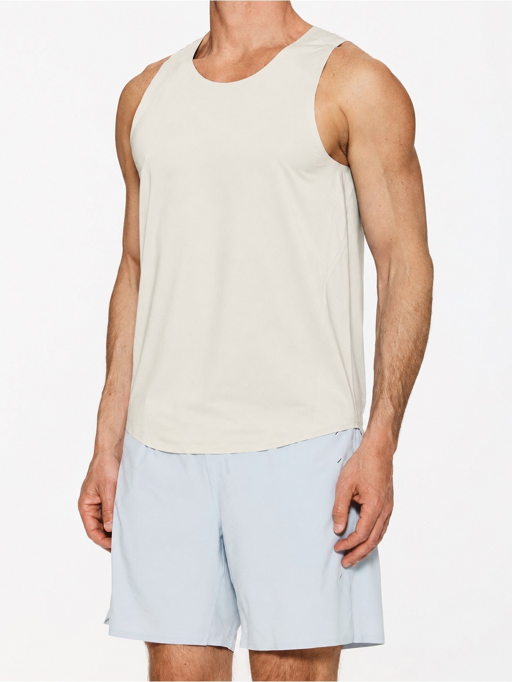 Ten Thousand Distance Tank Men’s M Ivory Running Athletic Top